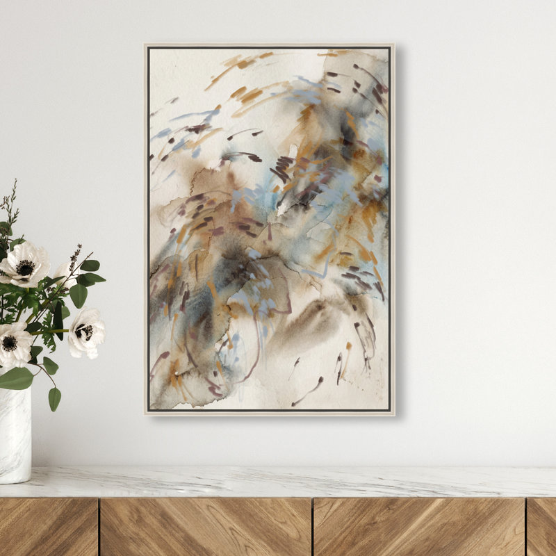 Mindfulness Print by Oliver Gal, 46"H x 31"W, Silver Floater Frame