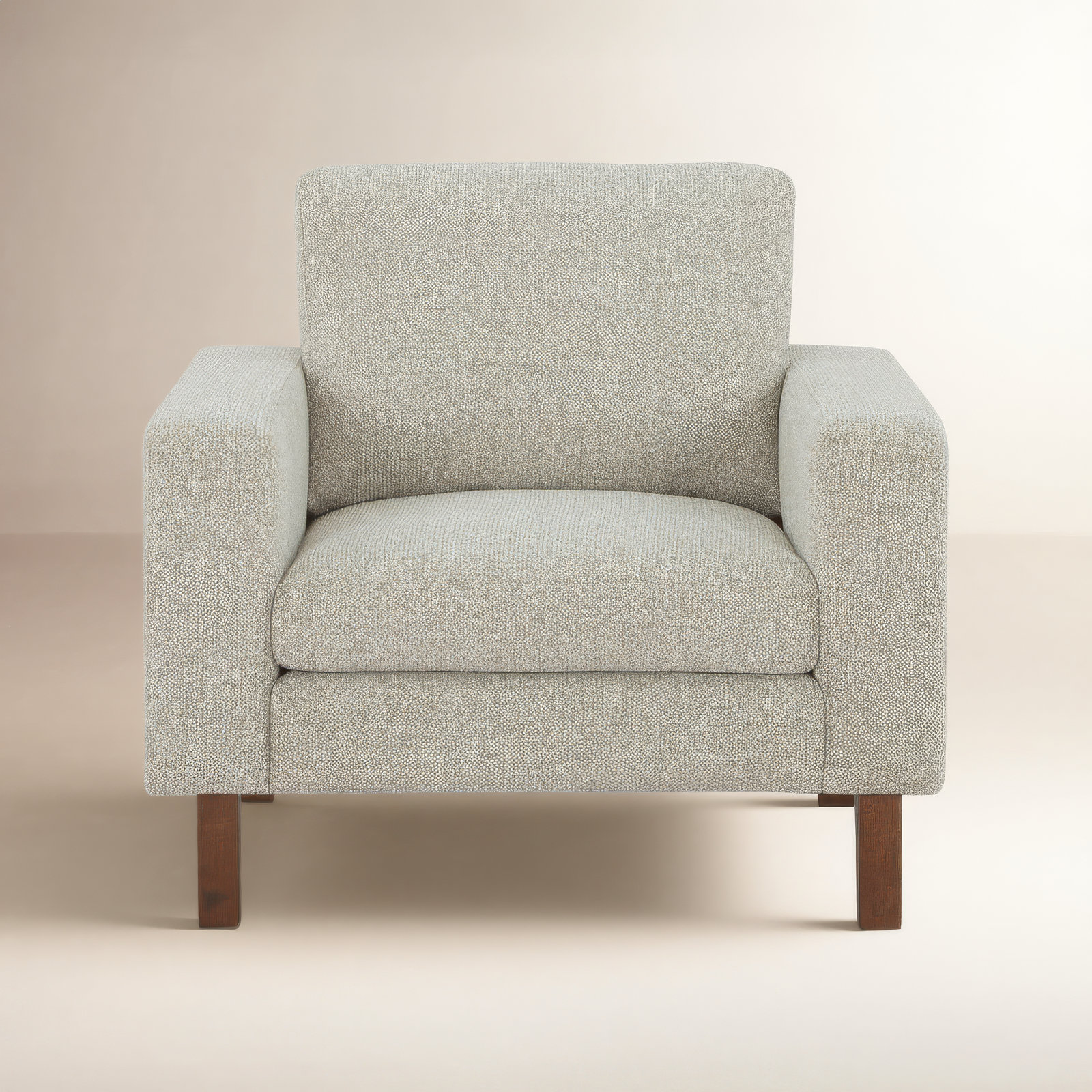 Lobos Oak Armchair, Taupe Chenille