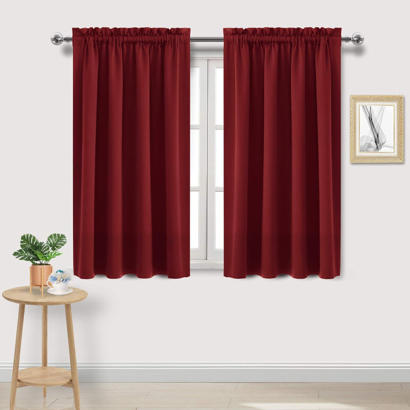 2 Panels Blackout Curtains – Thermal Insulated, Energy Saving & Noise Reducing Bedroom and Living Room Curtains, Set of 2 Rod Pocket Curtain Panels