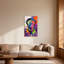 Abstract Colourful Lacrosse Stick With Ball And Splashes