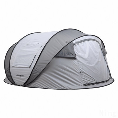 4-6 Persons White + Brown Pop-Up Boat Tent
