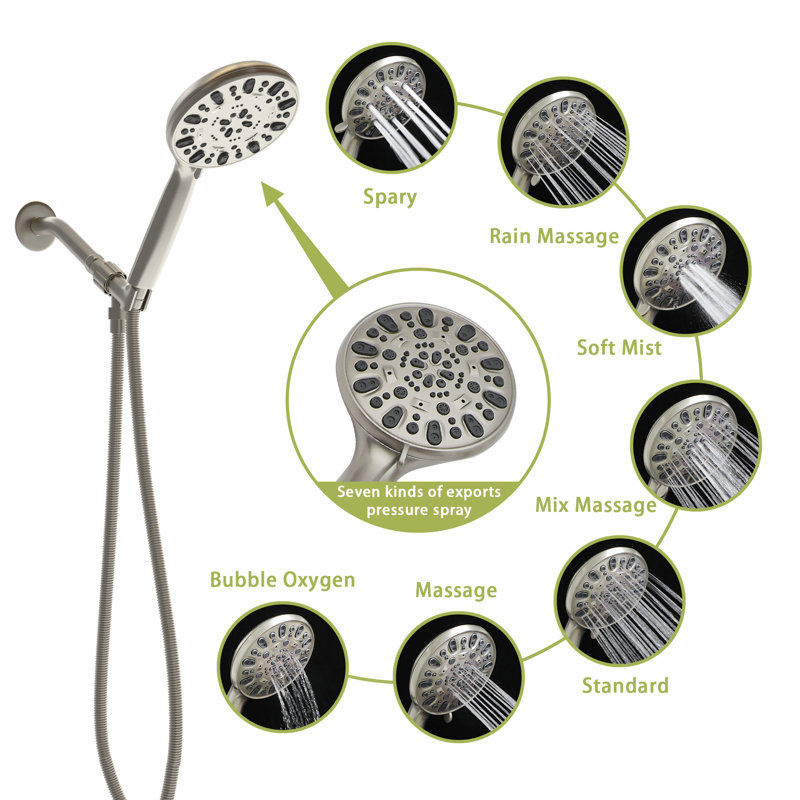 Système de douche complet multifonction, Nickel brossé
