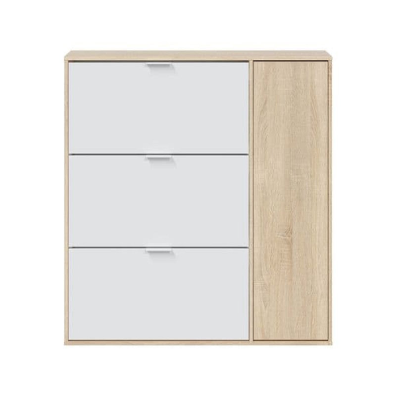 15 Pair Shoe Storage Cabinet, Brown/White