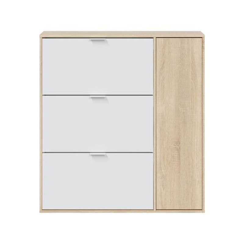 Shoe Storage Cabinet, Brown/White