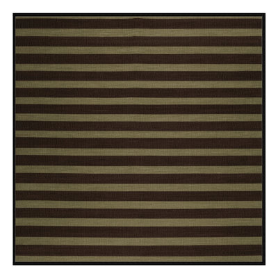 Tapis noir à rayures horizontales lavable à la machine