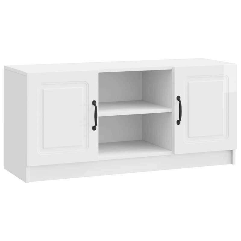 TV Stand, 47cm H x 102cm L x 34.5cm W, High Gloss White