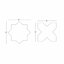 Parma Star and Cross 6" Terracotta Look Porcelain Tile-579671242
