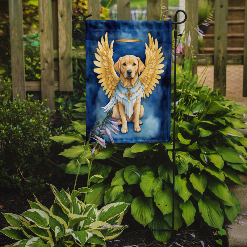 Drapeau jaune du Labrador Retriever jaune chocolat avec ange