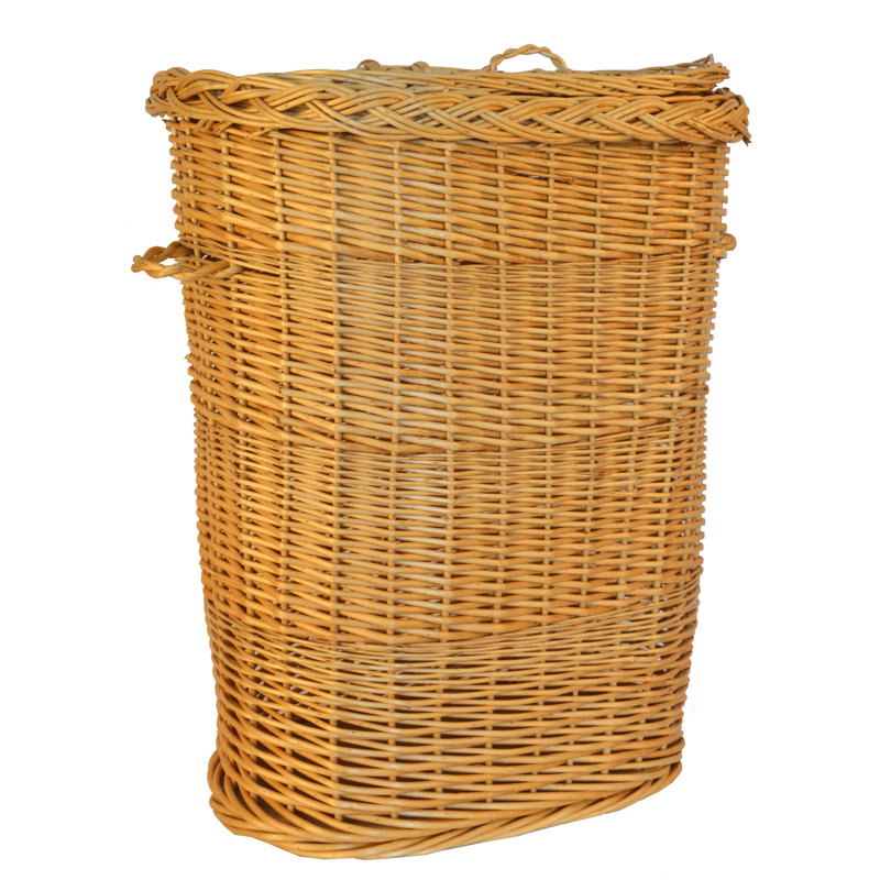 August Grove Wicker Decorative Basket, 60 cm H x 58 cm W x 39 cm D