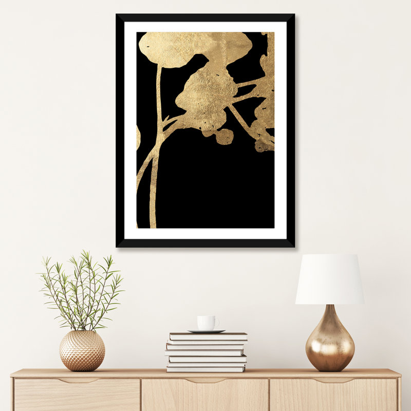 « gilded i »-cadre photo, impression, H 32 po x l 24 po x P 1 po, Papier avec cadre noir