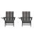 Awna Commercial Grade All-Weather Adirondack Chairs with Swiveling Cupholder-152612406