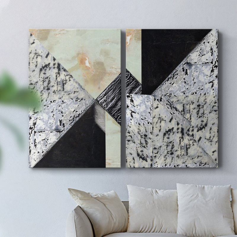 Tiles & Texture Abstract Angles I-Premium Gallery Wrapped Canvas -Ready to Hang