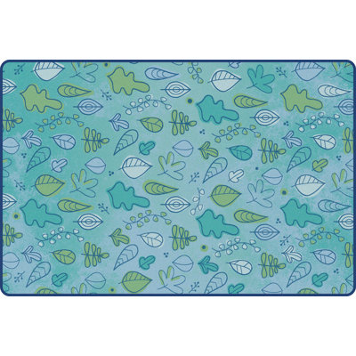 Tapis rectangulaire à motif de feuilles pour enfants 49756 Kidsoft