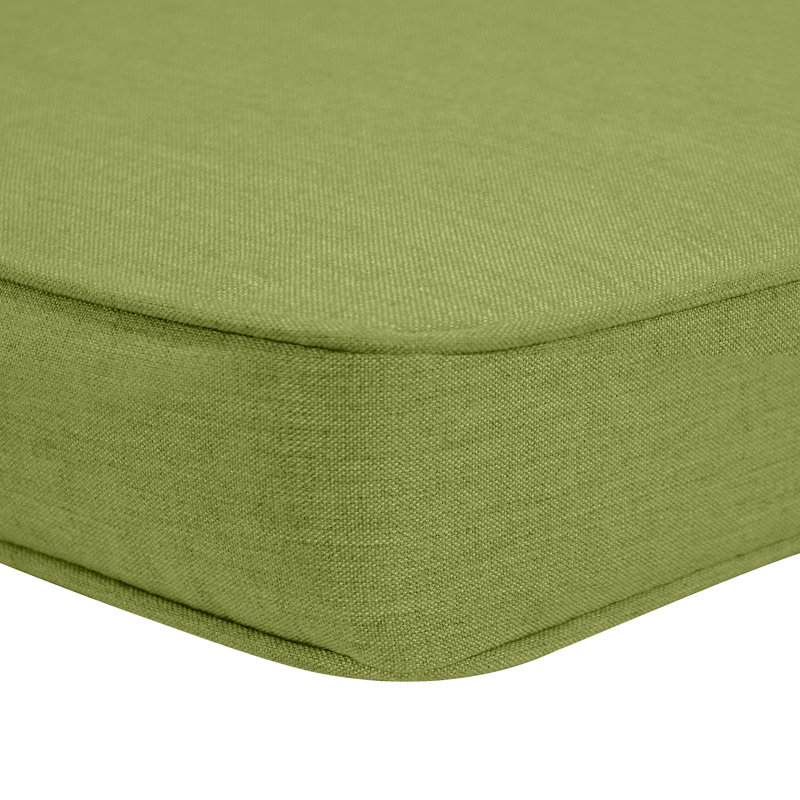 Indoor/Outdoor Sunbrella® Seat Cushion, 44" W x 18" D, Spectrum Cilantro Sunbrella® Plainweave