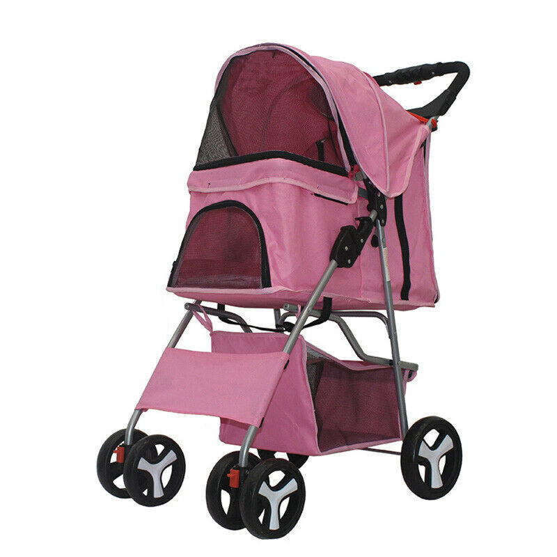 Foldable Pet Jogger Stroller, Pink