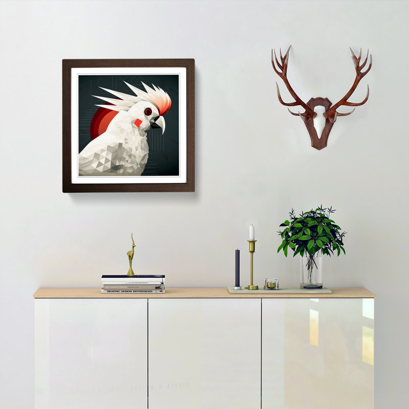 Cockatoo Constructivism - Framed Print, Walnut