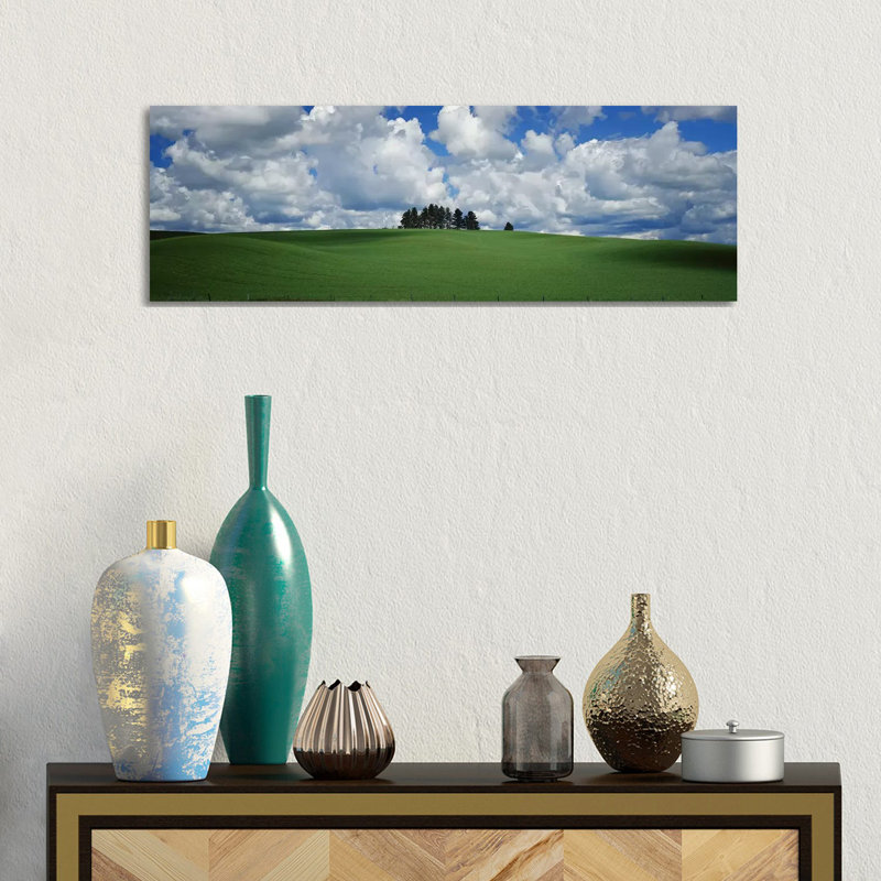 Trees On The Top Of A Hill, Palouse, Whitman County, Washington State, USA by Panoramic Images - Wrapped Canvas Panoramic Print