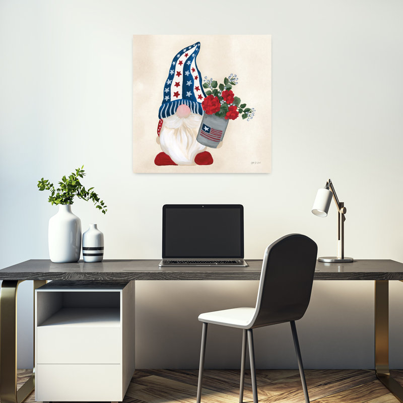 Gnome américain V abstrait contemporain, H 18 po x l 18 po