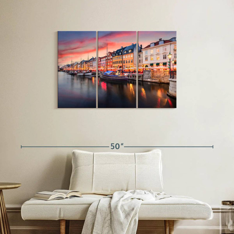 Sebbie Nyhavn, canal de Copenhague, H 24 po x l 38 po