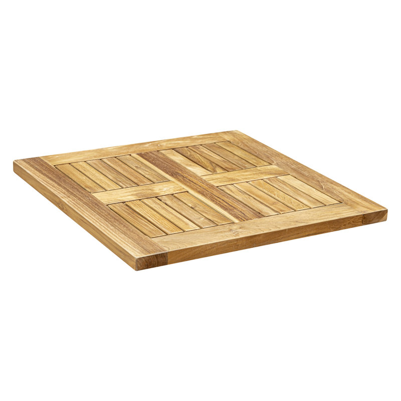 Plateau de table en teck Patty, H 1,25 po x l 24 po x P 24 po