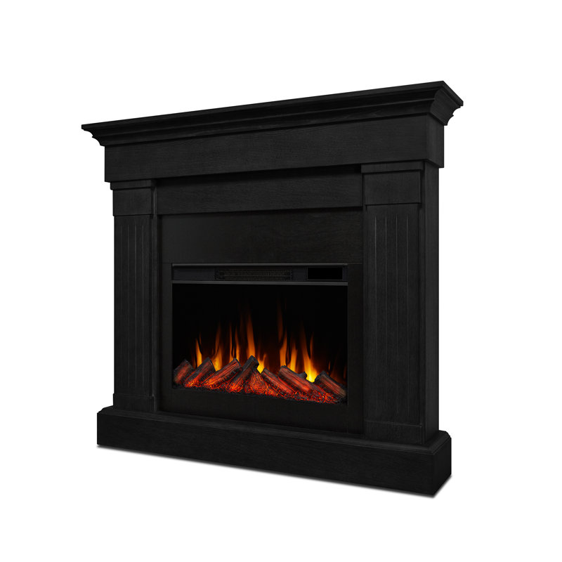 Crawford 47" Slim Electric Fireplace by Real Flame, Black