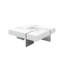  Table basse carrée en bois et verre 47 po