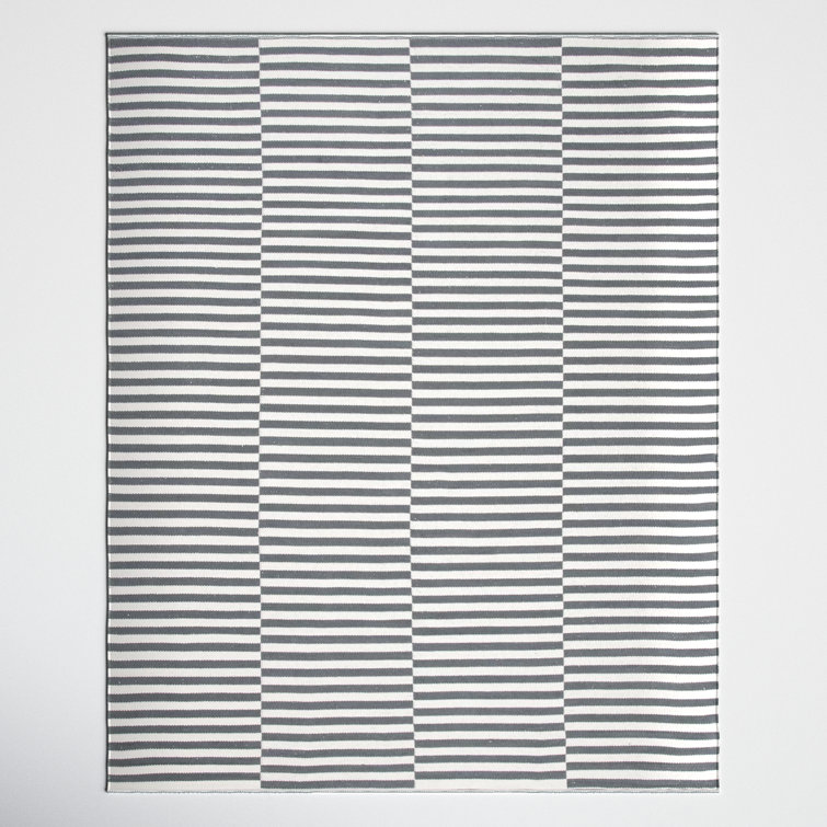 Ilona Handmade Cotton Ivory / Grey Rug