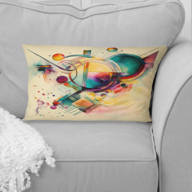 Coussin Pastel Art Deco II - imprimé géométrique abstrait