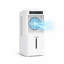 Ventilateur de climatiseur portatif blanc, refroidisseur d'air par évaporation, 3 vitesses de ventilateur, réservoir de 1 600 ml, minuterie 2/4/8 heures, télécommande