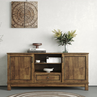 Rustic-Style Solid Wood Full Assembled Tv Cabinet Tv Stand Sideboard with Storage