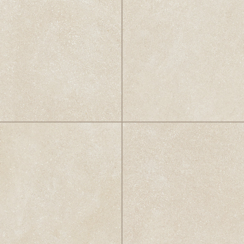 Spanish Ciottoli  24" x 24" Matte Stone Look Porcelain Floor and Wall Tile (4 PCS, 15.28 Sq. Ft./Case), Ivory