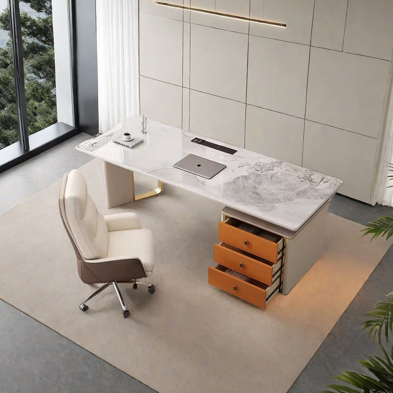 Degroot, Or / orange / blanc, H 29,53 po x l 62,99 po x P 27,56 po