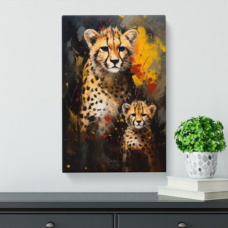 Cheetah Expressionism - No Frame Print, 50cm H x 35cm W x 3cm D