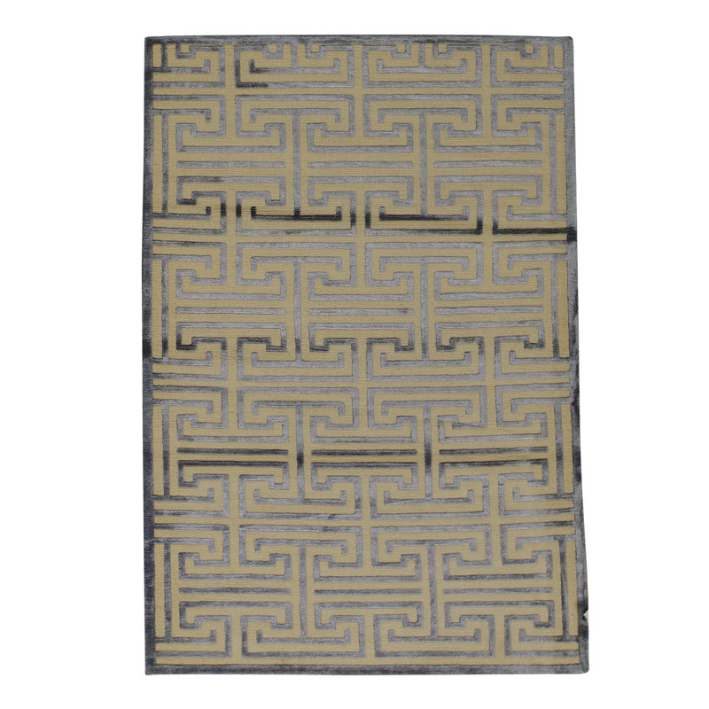 Hand Knotted Cotton Geometric Area Rug