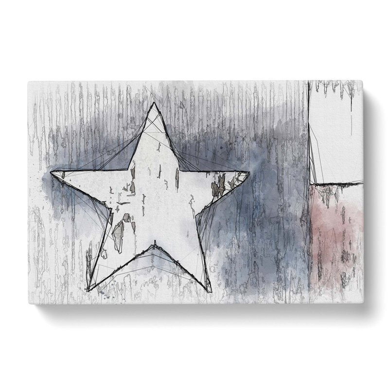 Flag Of Texas In Abstract - Wrapped Canvas Print, 40cm H x 60cm W x 3cm D