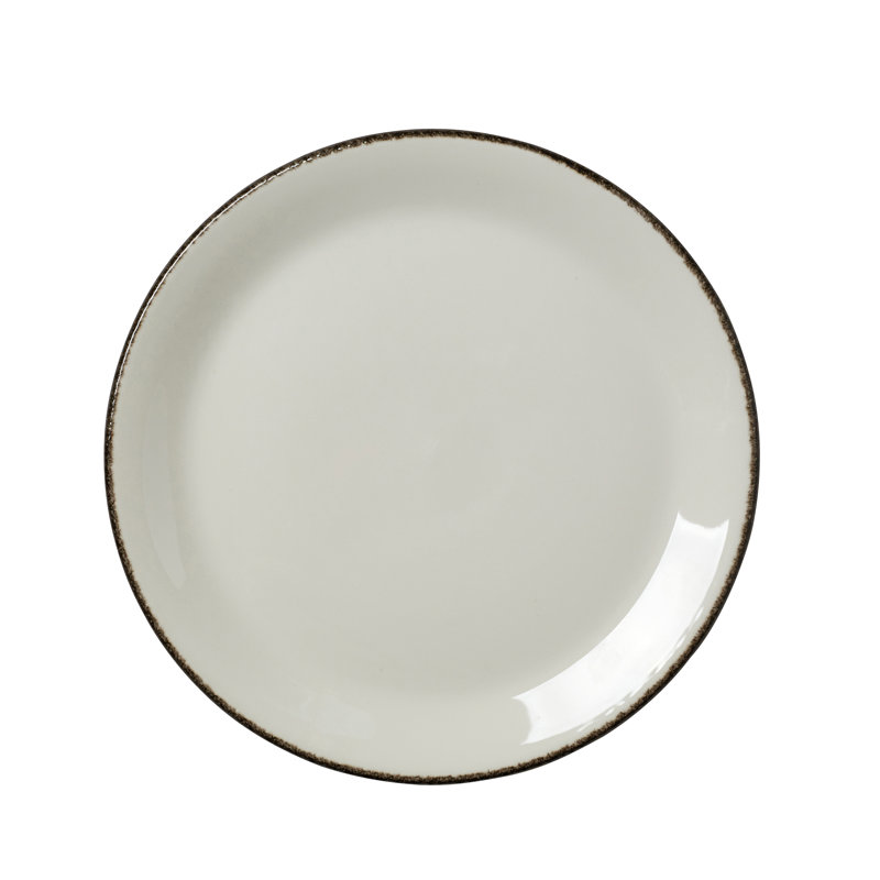 Assiette coupée BLUE DAPPLE, Blanc / Anthracite