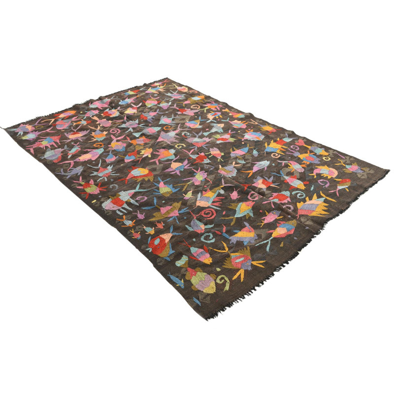 Tapis brun foncé 5x8 Perry