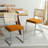 Tristen Rattan and Fabric Upholstered Dining Chairs-124083190-124083191