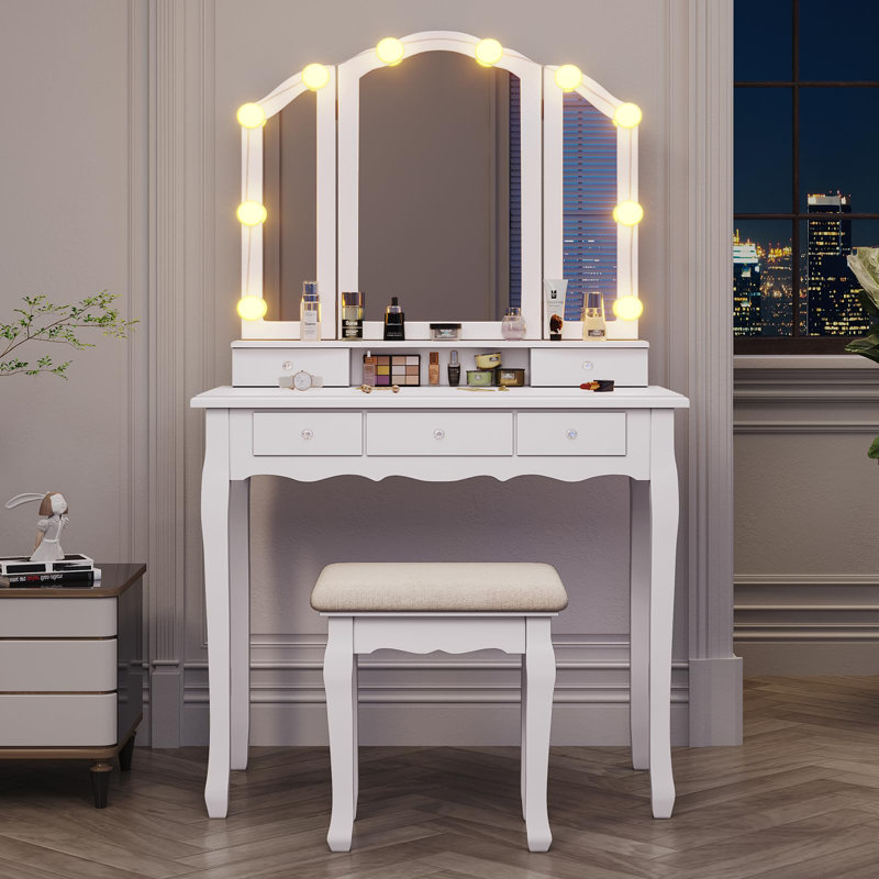 Miroir de salle de bain Antimony, Blanc