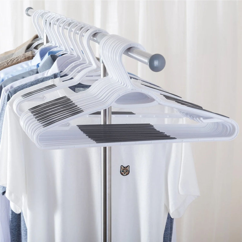 Cintre standard en plastique anti-dérapant Kuper, gris