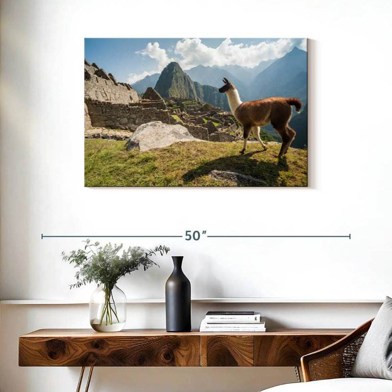 Marchama lama du Machu Picchu, H 24 po x l 36 po