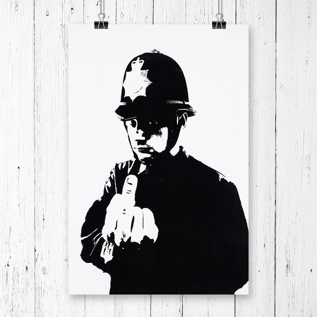 Banksy Rude Copper Graffiti Wall Art - Frameless Print