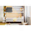 Twin Size Wood House Bed With Fence,White+Grey-1076299758