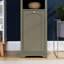 Armoire de salle de bain de 65,47 po de hauteur avec 4 tablettes réglables et un panier à linge.