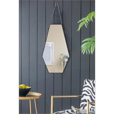 Miroir mural 18x1,6x31,5 "Hexagonal