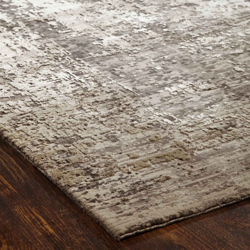 Evgenii Power Loom Gray/Brown Rug, Rectangle 8'9" x 11'9"