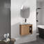 Meuble-lavabo mural multifonctionnel avec porte à fermeture en douceur et tablettes ouvertes-924850998-924851000