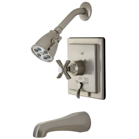 Kingston Brass Millennium Single-Handle Pressure Balanced Tub and Shower Faucet, Oil Rubbed Bronze
