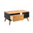 SOLID WOOD COFFEE TABLE BLACK & NATURAL HONEY - SCANDIK COLLECTION