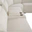 Beige Boucle Sectional Sofa With 2 Power Recliners